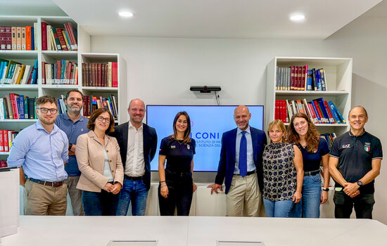 IAT-Team zu Besuch am CONI-Institut für Sportmedizin und Sportwissenschaft (IMSS) in Rom (Foto: IAT) IAT-Team zu Besuch am CONI-Institut für Sportmedizin und Sportwissenschaft (IMSS) in Rom (Foto: IAT)